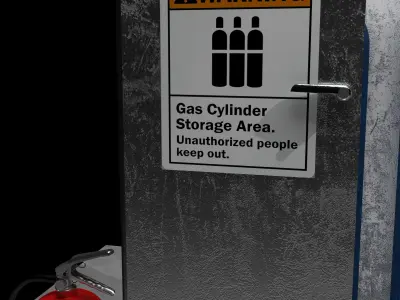 Gas Tube Cabinet 4K 3D model