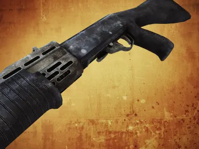 SPAS-12 Shotgun Low-poly 3D model buy