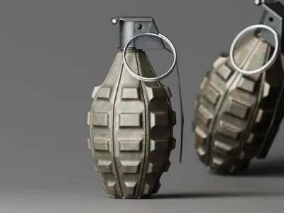 Hand Grenade 3D Model Low-poly 3D model