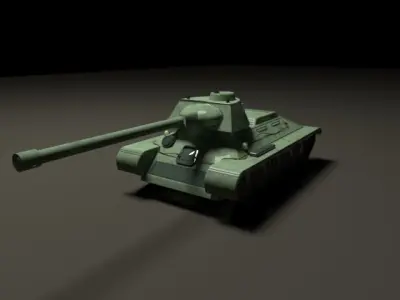 T-34 tank Low-poly 3D model