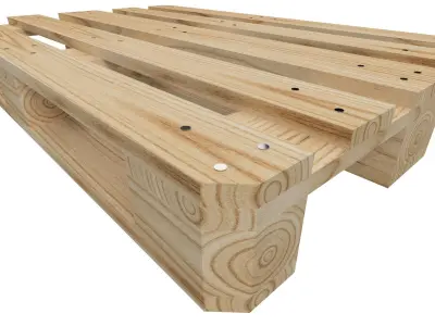 Wood pallet EUR Low-poly 3D model