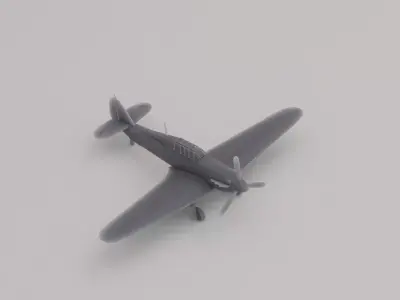 Hawker Hurricane MK I Interception United Kingdom WWII 1935 3D print model