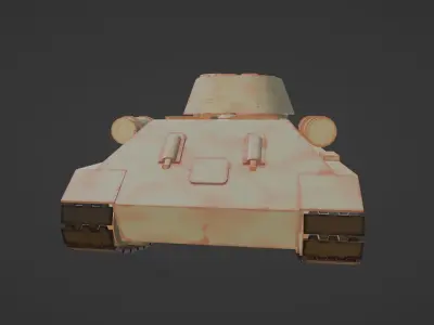 Tank T-34 Low-poly 3D model