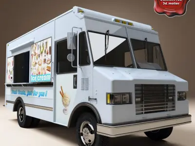 Ice Cream Truck 3D model buy