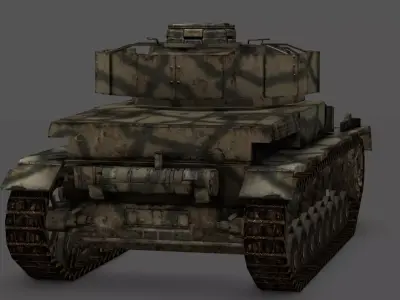  Panzer IV Tank Toshueyi Version Low-poly 3D model
