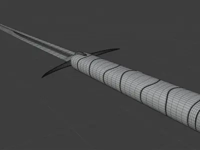 Katana sci-fi Low-poly 3D model