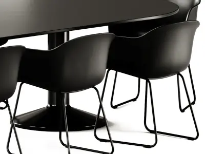 Muuto Midst Conference Table and Chair 3D model