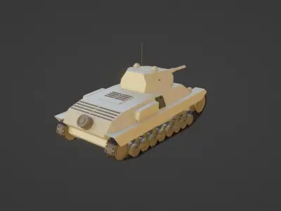 P-40 Italy Medium Tank 3D model