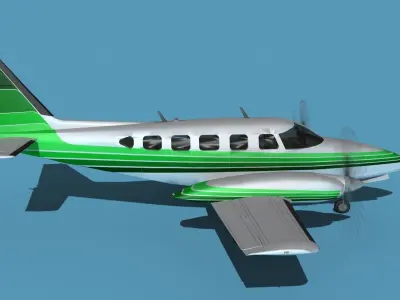 Piper PA-31-350 Navajo Chieftain V07 3D model
