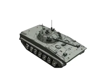 M2 Bradley Infantry Fighting Vehicle Low Poly Military IFV Low-poly 3D model