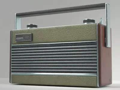 Vintage Retro Roberts Radio RFM3 Low-poly 3D model