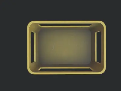Heavy Plastic Crate Low-poly 3D model