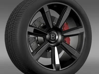 Bentley Continental GT wheel 3 3D model