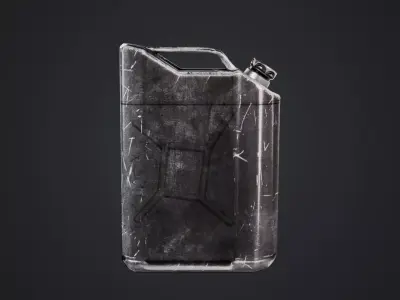 Fuel Can Low-poly 3D model