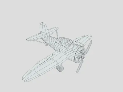 Simple Plane  Low-poly 3D model