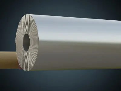 Leather And Steel Rolls 1A Low-poly 3D model