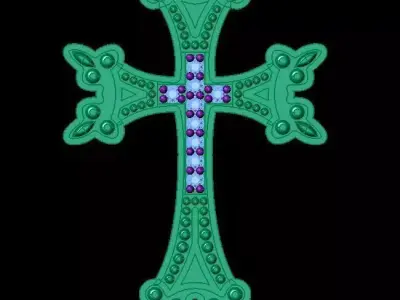 cross pendant 3D print model