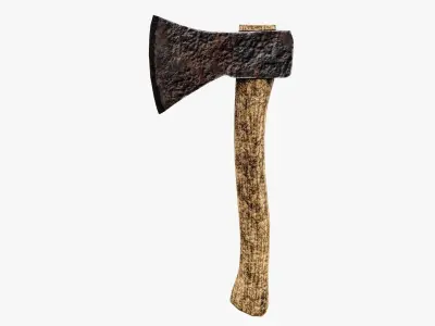 Post Apocalyptic Old Axe Low-poly 3D model
