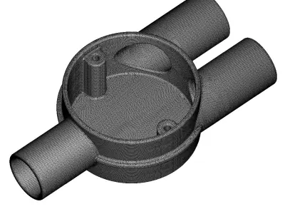 Three Way Junction Box 3D print model