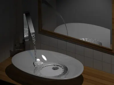 Water fittings  lavatory Free 3D model