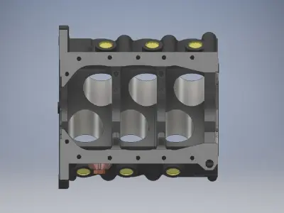 v8 engine block 3D model 3D model