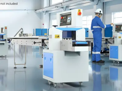 Seafood Processing and Packaging Conveyor 3D model