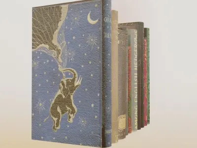 Old book Bundle - 10001 Low-poly 3D model
