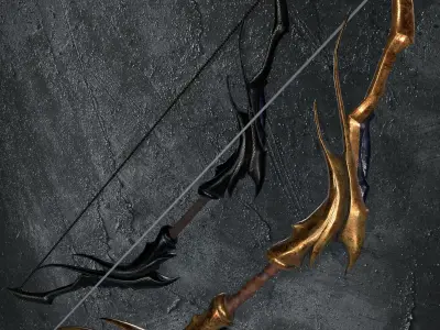 Black Bow of Fate Low-poly 3D model