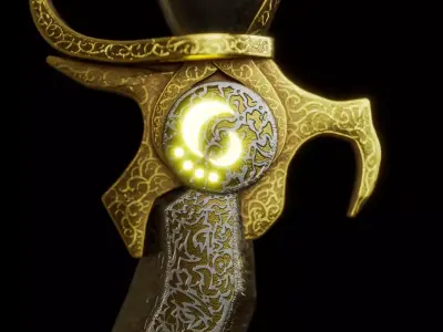 Dagger of Time Prince of Persia Custom 3D Model 3D model