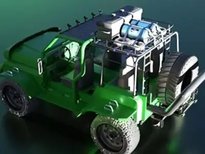 Realistic Off-Road Jeep  High-Detail 3D Vehicle Model Game-Ready 3D model