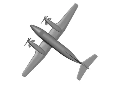 Beechcraft King Air B-200  3D model