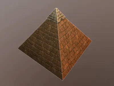 Ancient egyptian pharaohs pyramid Low-poly 3D model