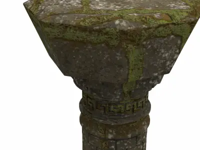 single column greek  3D model