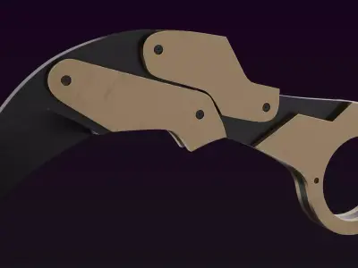 folding knife  3D model