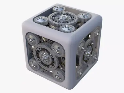 Mechanical Gear Cube M1 3D model