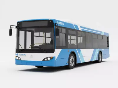 Low Poly Ultimate Bus 3D Model Low-poly 3D model