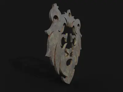lion pendant  3D print model Low-poly 3D model