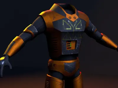  scifi costume Free low-poly 3D model