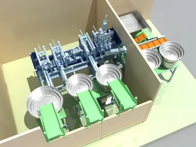 Industrial Equipment 37 - Automatic Assembly Line 3D model