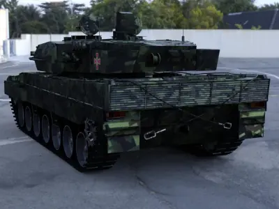 Leopard 2 Tank in fbx and obj formats 3D model