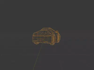 red car Low-poly 3D model get