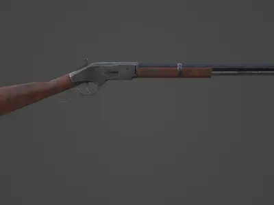 Winchester Rifle - Gameready Asset Low-poly 3D model