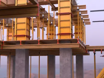 Formwork Modular 3D Assets For Construction Industry 3D model