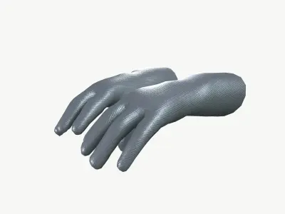 Heat resistant safety gloves 3D model