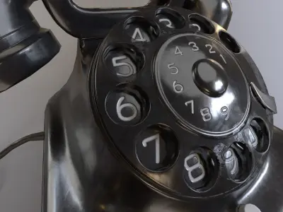 Phone vintage Siemens w48 Low-poly 3D model