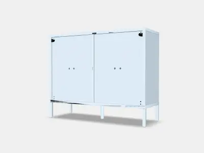 KALKNAS Cabinet with sliding doors 2 Low-poly 3D model