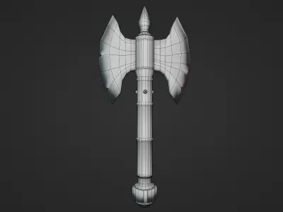 Crystal Axe Low-poly 3D model purchase