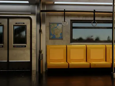 Decent-Looking 3D Train Model Photorealistic 3D model