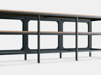 FJALLBO TV bench Low-poly 3D model