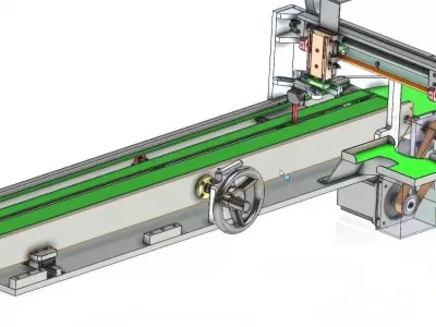 Adjustable Width Conveyor 3D CAD Model 3D model